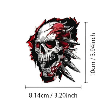 Brutal 3D Skull Vinyl Sticker